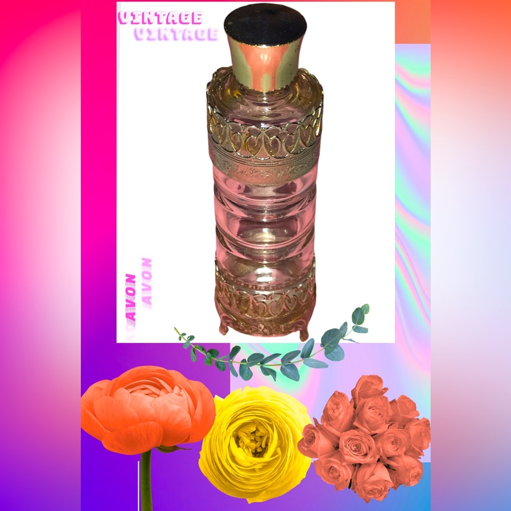 Vintage Glass & Medal Ornate Perfume Bottle